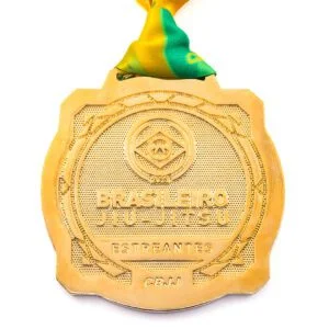Medalha em metal banho de ouro