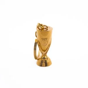 Chaveiro 3D banho de ouro corrente e argola italiana
