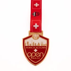 Medalha em metal banho de ouro