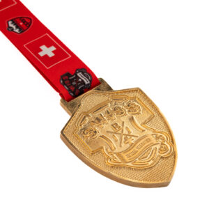 Medalha em metal banho de ouro
