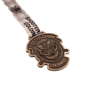 Medalha em metal 3D banho de ouro velho