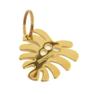 Chaveiro em metal banho de ouro