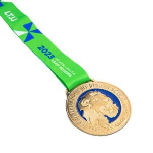 Medalha em metal 3D banho ouro