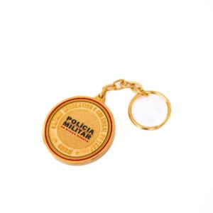 Chaveiro em metal banho de ouro