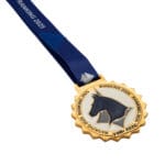 Medalha em metal 3D banho de ouro