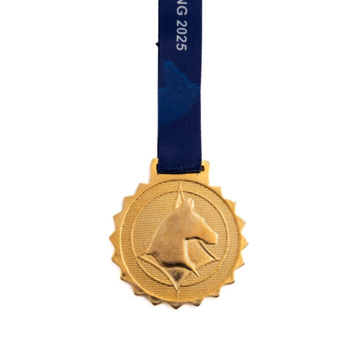 Medalha em metal 3D banho de ouro