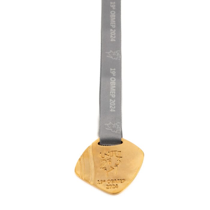 Medalha em metal 3D banho ouro