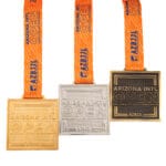 Medalha em metal 3D banho ouro níquel e cobre velho fita digital