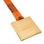 Medalha em metal 3D banho ouro níquel e cobre velho fita digital