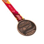 Medalha em metal 3D banho de ouro velho