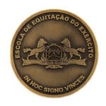 Moeda em metal 3D banho de ouro velho esmaltado