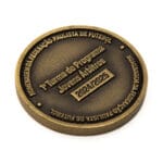 Moeda em metal 3D banho de ouro velho esmaltado - Imagem 3