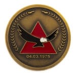 Moeda em metal 3D banho de ouro velho esmaltado - Imagem 3