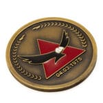 Moeda em metal 3D banho de ouro velho esmaltado - Imagem 4