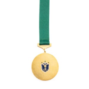 Medalha em metal banho de ouro