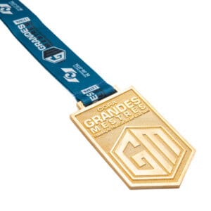 Medalha em metal banho de ouro