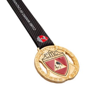 Medalha em metal banho de ouro